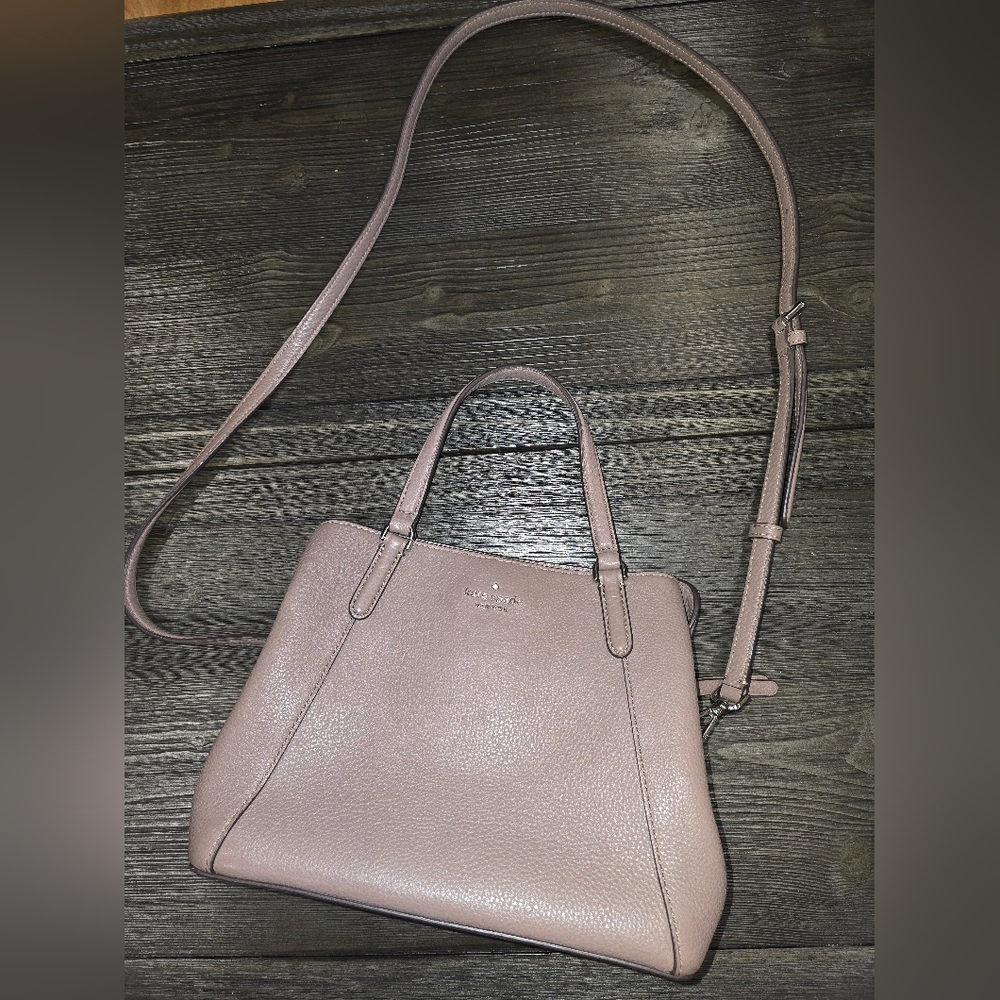 Kate Spade Brown Stone" or a similar neutral/taupe shade Leather Handbag
